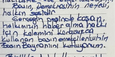 Muhittin Böcek basın emekçilerini unutmadı
