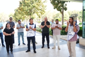 BAŞKAN KOTAN MEMUR EYLEMİNE DESTEK VERDİ (2)