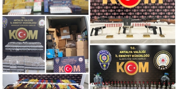 Çok Sayıda Silah ve Kaçak Ürün Ele Geçirildi