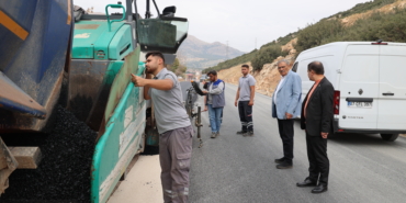 Elmalı Toptancı Hal Yoluna Sıcak Asfalt (4)
