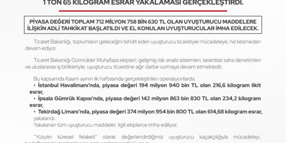 Zehir Tacirlerine Geçit Yok: 1 Ton Esrar Ele Geçirildi